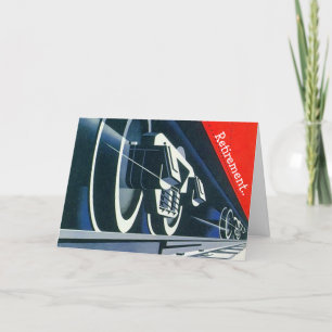 Rente Bahn Metapher Steam On Train Track! Karte