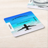 Rente Beach Boarding Pass Zielort Rechteckiger Pappuntersetzer (angewinkelt)