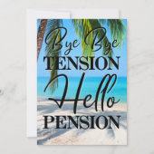 Rente Beach Scene Bye Bye by Tension Party Einladung (Vorderseite)