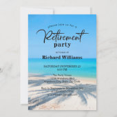 Rente Beach Scene Bye Bye by Tension Party Einladung (Rückseite)