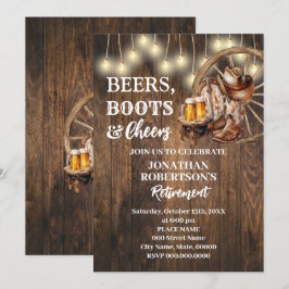 Rente Beers Boots & Cheers Western Party Einladung