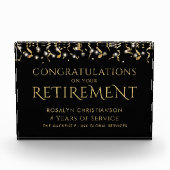 Rente Black Gold Confetti Jahre Service Pl Fotoblock (Vorderseite)