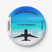 Rente Boarding Pass Destination Beach Scene Pappteller (Vorderseite)