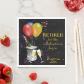 Rente Celebration Black Paper Serviette (Beispiel)