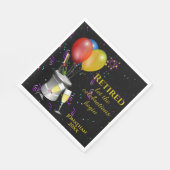 Rente Celebration Black Paper Serviette (Ecke)