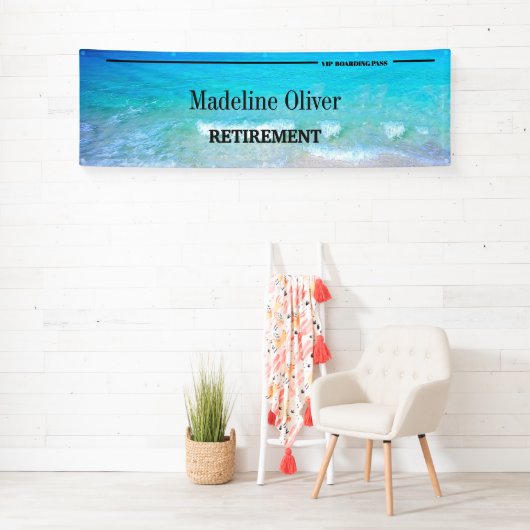 Rente Celebration Blue Beach Boarding Pass Banner (Insitu)