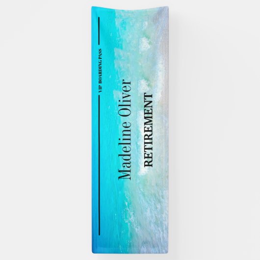 Rente Celebration Blue Beach Boarding Pass Banner (Vertikal)