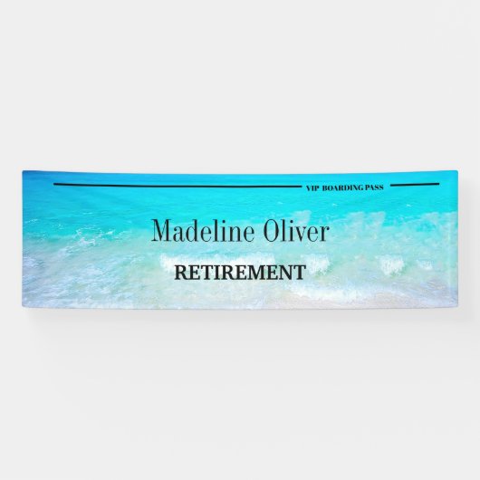 Rente Celebration Blue Beach Boarding Pass Banner (Horizontal)