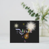 Rente Celebration Einladungspostkarte (Stehend Vorderseite)