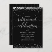 Rente Celebration Invite, Elegant & Simple Einladung (Vorne/Hinten)
