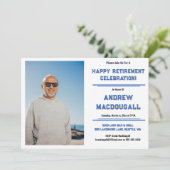 Rente Celebration Party Foto Einladung (Stehend Vorderseite)