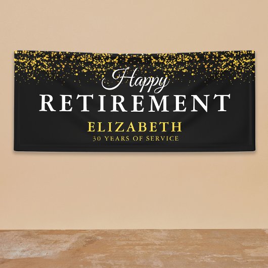 Rente Celebration Party Gold Glitzer Banner