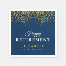 Rente Celebration Party Gold Glitzer Blue Serviette