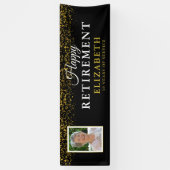 Rente Celebration Party Gold Glitzer Foto Ba Banner (Vertikal)