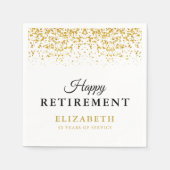 Rente Celebration Party Gold Glitzer Napkins Serviette (Vorderseite)