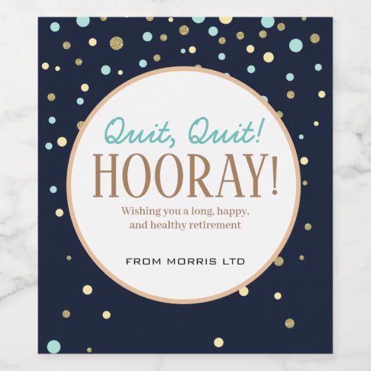 Rente Chef Wein Weinetikett (Einzelnes Label)