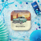 Rente Cruising Classic Retro Car City Party Pappteller (Party)