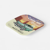 Rente Cruising Classic Retro Car City Party Pappteller (Gewinkelt)