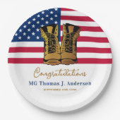Rente der Militärarmee USA - amerikanisches Flag-P Pappteller (Vorderseite)