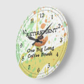 Rente: Eine große lange Kaffeepause Wanduhr (Winkel)