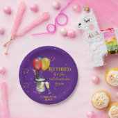 Rente - Feier zum Thema Sparkling Lila Pappteller (Party)