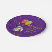 Rente - Feier zum Thema Sparkling Lila Pappteller (Schrägansicht)