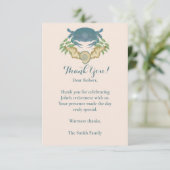 Rente für Blaukrebse Dankeskarte (Stehend Vorderseite)