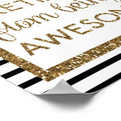 Rente für Schwarze und Glitzer Poster (Ecke)