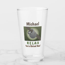Rente glücklich Niedlich Funny Lazy Sloth Beer Pin Glas