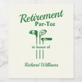 Rente Golf Clubs Themenpar T-Shirt Weinetikett (Einzelnes Label)