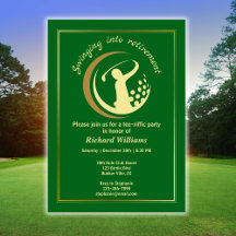 Rente Golf Party Classic Green Golden Player