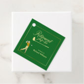 Rente Golf Party Classic Green Golden Player Geschenkanhänger (Beispiel)