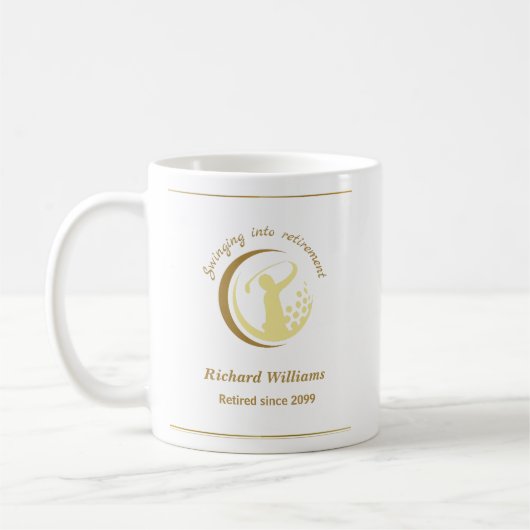 Rente Golf Party Classic Green Golden Player Kaffeetasse (Links)