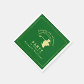 Rente Golf Party Classic Green Golden Player Serviette (Ecke)