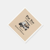 Rente Grau Golf Cart Par T-Shirt Themed Serviette (Ecke)