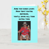 Rente - Haben Sie jemals Glück.Jetzt sind Sie... Karte (Gelbe Blume)