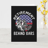 Rente hinter Bars Funny Motorrad Karte (Gelbe Blume)