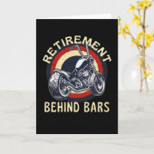 Rente hinter Bars Funny Motorrad Karte (Gelbe Blume)