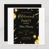 Rente in Schwarz und Gold Dankeskarte (Vorne/Hinten)