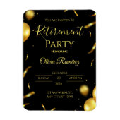 Rente in Schwarz und Gold Magnet (Vertikal)