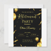 Rente in Schwarz und Gold Save The Date (Vorderseite)