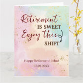 Rente ist süß genießen diese Umschichtung Rente Karte (Gelbe Blume)