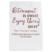 Rente ist süß genießen diese Umschichtung Rente Mittlere Geschenktüte (Vorderseite)