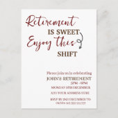 Rente ist süß genießen diese Umschichtung Rente Postkarte (Vorderseite)