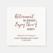 Rente ist süß genießen diese Umschichtung Rente Serviette (Vorderseite)