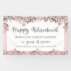 Rente Jährliche Rose Gold Blush Bloral Banner