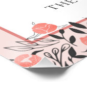 Rente Jegliche Rose Gold Rosa Rosa Blütenfarbe Poster (Ecke)