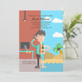 Rente jetzt Party Einladung (Stehend Vorderseite)