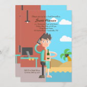 Rente jetzt Party Einladung (Vorne/Hinten)