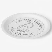 Rente oder Party für den langfristigen Dienst Pappteller (Schrägansicht)